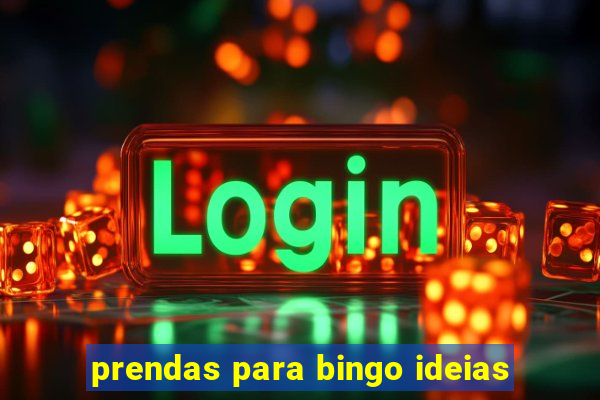 prendas para bingo ideias